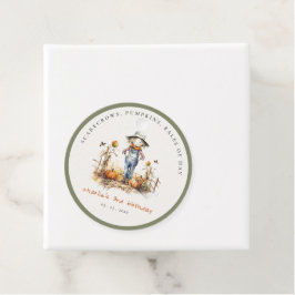 Chique Herfst Pompoen Scarecrow Oogst Kinderen Ver Bedankjes Labels