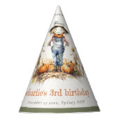 Chique Herfst Pompoen Scarecrow Oogst Kinderen Ver Feesthoedjes (Voorkant)