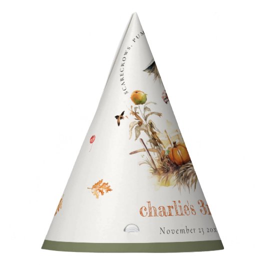 Chique Herfst Pompoen Scarecrow Oogst Kinderen Ver Feesthoedjes (Links)