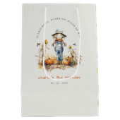Chique Herfst Pompoen Scarecrow Oogst Kinderen Ver Medium Cadeauzakje (Achterkant)
