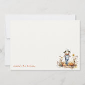 Chique Herfst Pompoen Scarecrow Oogst Kinderen Ver Notitiekaartje (Voorkant)