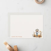 Chique Herfst Pompoen Scarecrow Oogst Kinderen Ver Notitiekaartje (Voorkant / Achterkant in situ)