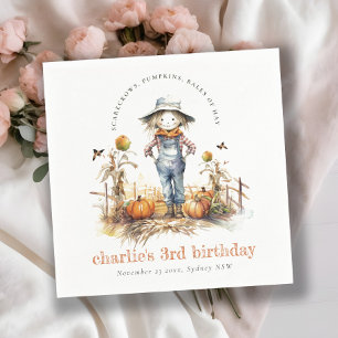 Chique Herfst Pompoen Scarecrow Oogst Kinderen Ver Servet