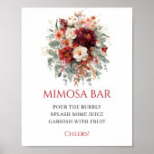 Chique herfst terracotta boho bruiloftsbrunch mimo poster (Voorkant)