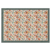 Chique herfst terracotta ivoren bloemen pastel gro tafelkleed (Voorkant (Horizontaal))