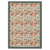 Chique herfst terracotta ivoren bloemen pastel gro tafelkleed (Voorkant)