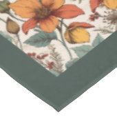 Chique herfst terracotta ivoren bloemen pastel gro tafelkleed (Gekanteld)
