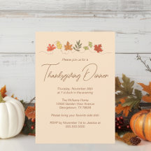 Chique herfstbladeren Thanksgiving dinerfeest