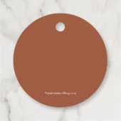 Chique herfstbloemen bruidsmeisjes bedanken bedankjes labels (Achterkant)