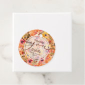 Chique Herfstbloemen Bruiloft Dank Je Bedankjes Labels (In situ)