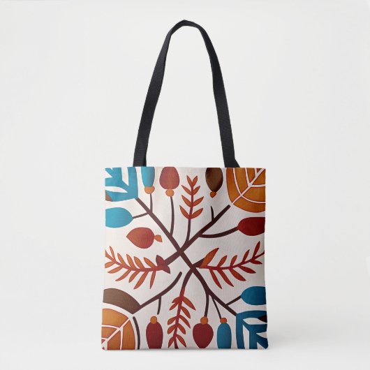 Chique herfstgebladerte eenvoudig aards verbrand s tote bag (Voorkant)