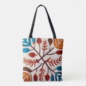 Chique herfstgebladerte eenvoudig aards verbrand s tote bag (Achterkant)