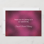 Chique hete roze zwarte druppels glitter bedankkaart (Achterkant)