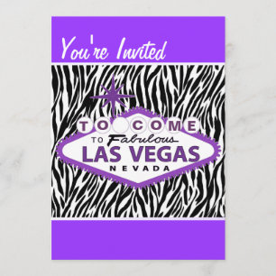 Chique hip Las Vegas vrijgezellenfeest uitnodigt Kaart