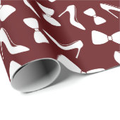 Chique hoge hakken en vlinderdas bruidsfeest naadl cadeaupapier (Rol Hoek)