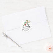 Chique Holly Berry Adres Ronde Sticker (Envelop)