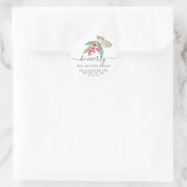 Chique Holly Berry Adres Ronde Sticker (Tas)