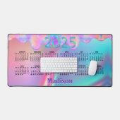 Chique holografisch druppelen glitter monogram bureaumat (Keyboard & Muis)