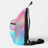 Chique holografisch druppelen glitter monogram sling bag (Rechts)