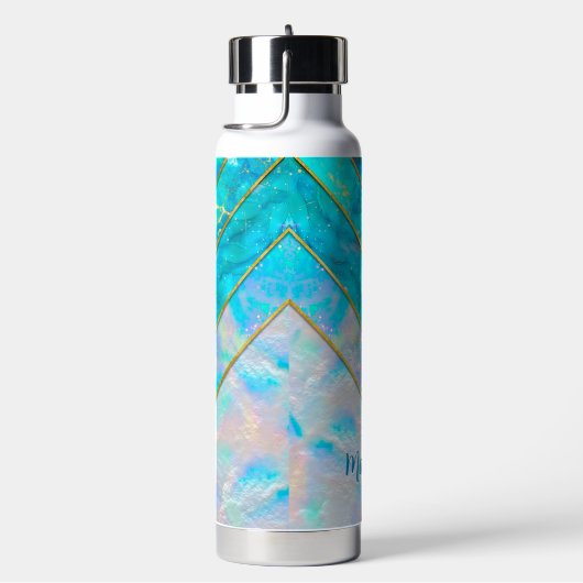 Chique holografisch meisjesachtig stijlvol blauw waterfles (Rechts)