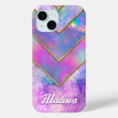 Chique holografisch meisjesachtig stijlvol roze Case-Mate iPhone case (Achterkant)
