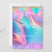 Chique holografische druppels glitter Kerstmis nie (Voorkant)