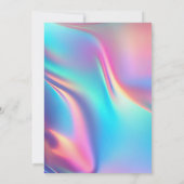 Chique holografische eenhoorn druipt glitter kerst kaart (Achterkant)