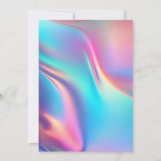 Chique holografische eenhoorn druipt glitter kerst kaart (Achterkant)