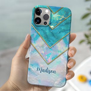 Chique holografische meisjesachtige stijlvolle bla iPhone 16 pro hoesje