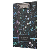 Chique holografische paw print patroon klembord (Links)