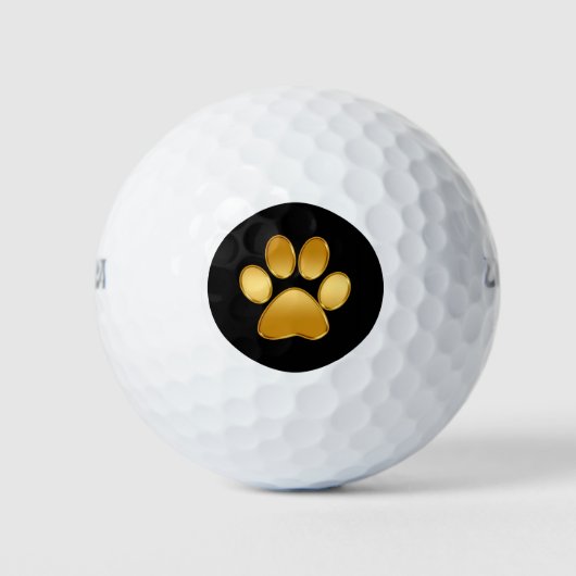 Chique hondenpoot symbool golfballen (Voorkant)