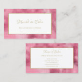 Chique Hot Pink en Gold Glitz en Glam Boutique Visitekaartje (Voorkant / Achterkant)