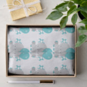 Chique Hout Blauwgroen Olifant Geslacht Neutraal B Tissuepapier (Geschenk)