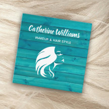 Chique houten blauwe turquoise make-up haarstijl