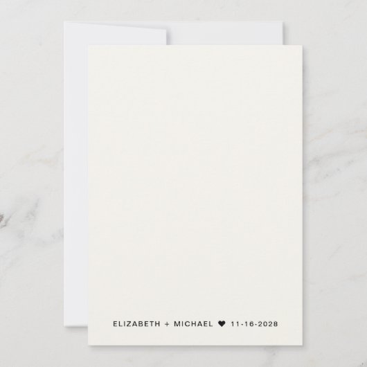 Chique huwelijksreceptie uitnodiging (Achterkant)