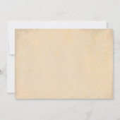 chique huwelijksuitnodiging antiek bloeit kaart (Achterkant)