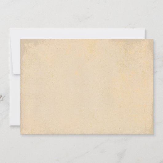 chique huwelijksuitnodiging antiek bloeit kaart (Achterkant)