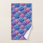 Chique Hydrangea- en Diamanten Handdoeken Set (Handdoek)