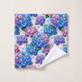 Chique Hydrangea en Diamanten Handdoeken Set (Wasdoekje)