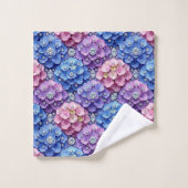 Chique Hydrangea- en Diamanten Handdoeken Set (Wasdoekje)