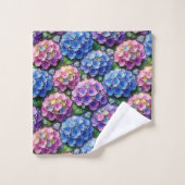 Chique Hydrangea en Diamanten Handdoeken Set (Wasdoekje)