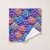 Chique Hydrangea- en Diamanten Handdoeken Set (Wasdoekje)