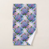 Chique Hydrangea- en Diamanten Handdoekenset Bad Handdoek (Handdoek)