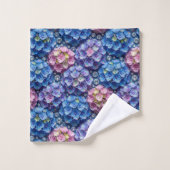 Chique Hydrangea- en Diamanten Handdoekenset Bad Handdoek (Wasdoekje)