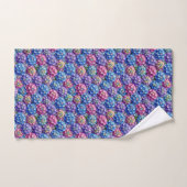 Chique Hydrangea- en Diamanten Handdoekenset Bad Handdoek (Handdoek)