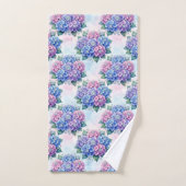 Chique Hydrangea- en Diamanten Handdoekenset Bad Handdoek (Handdoek)