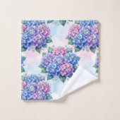 Chique Hydrangea- en Diamanten Handdoekenset Bad Handdoek (Wasdoekje)