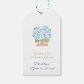 Chique Hydrangea Mand Basket Lente Zomer Trouwfees Cadeaulabel (Voorkant)