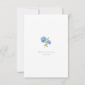Chique Hydrangea Script Photo Save The Date Kaart (Achterkant)