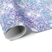 Chique ijsblauwe aqua druipend glitter cadeaupapier (Rol Hoek)